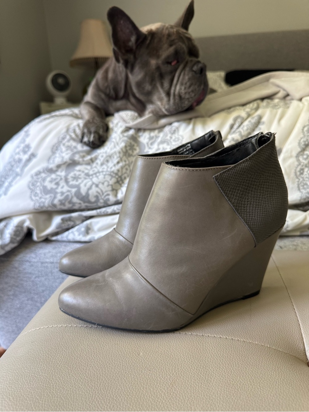 Aldo Wedge Ankle Booties in grey size 38.5/8